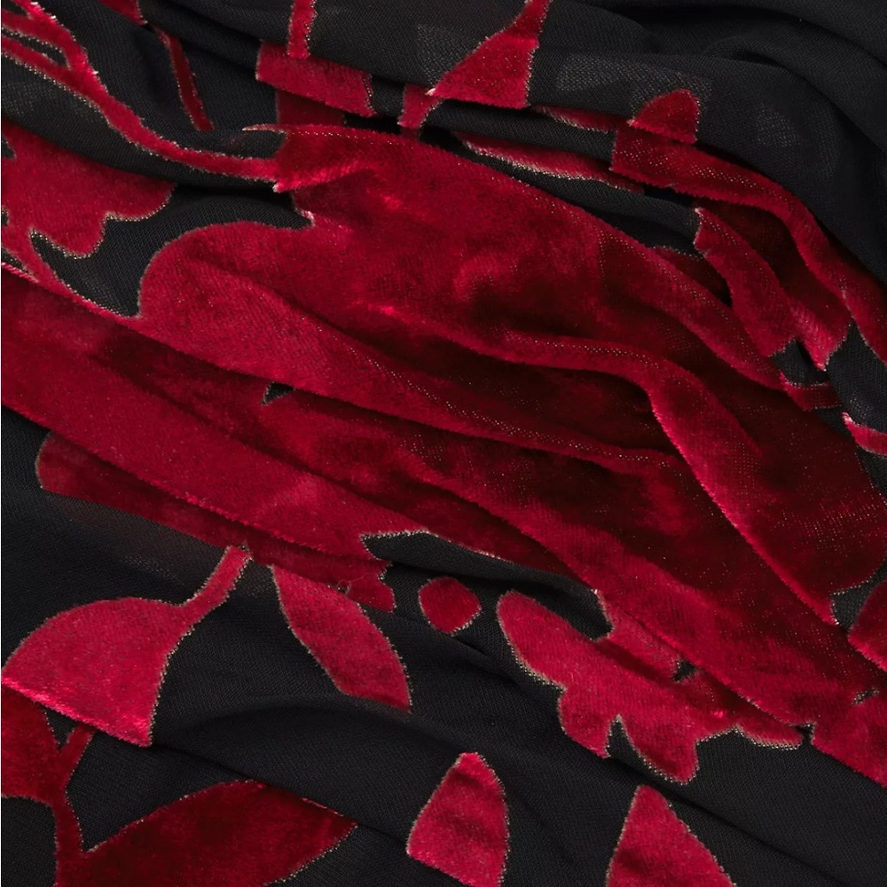 Hutch Floral Velvet Ruched Midi Dress - Picture 5 of 5